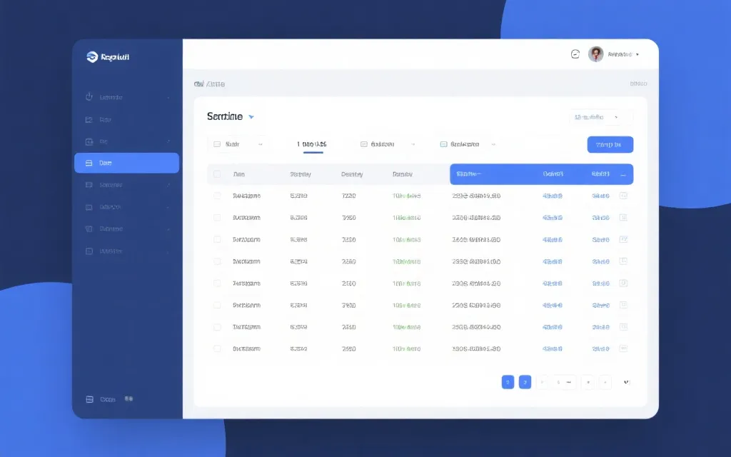 移动端数据列表界面与时间戳设计示意图